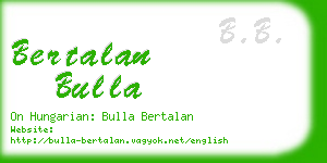 bertalan bulla business card